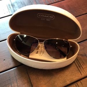 Gently Used Coach Aviator Sunglasses